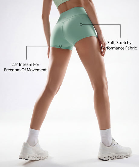Shift™ High Rise Shorts With No Front Seam Design 2.5 Inches | Women's Yoga, Running & HIIT Shorts - image 2