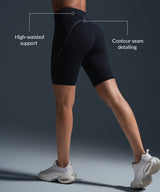 Pantaloncini elasticizzati a vita alta Echo con tasche laterali, 9'' | Pantaloncini da corsa ad alto sostegno da donna