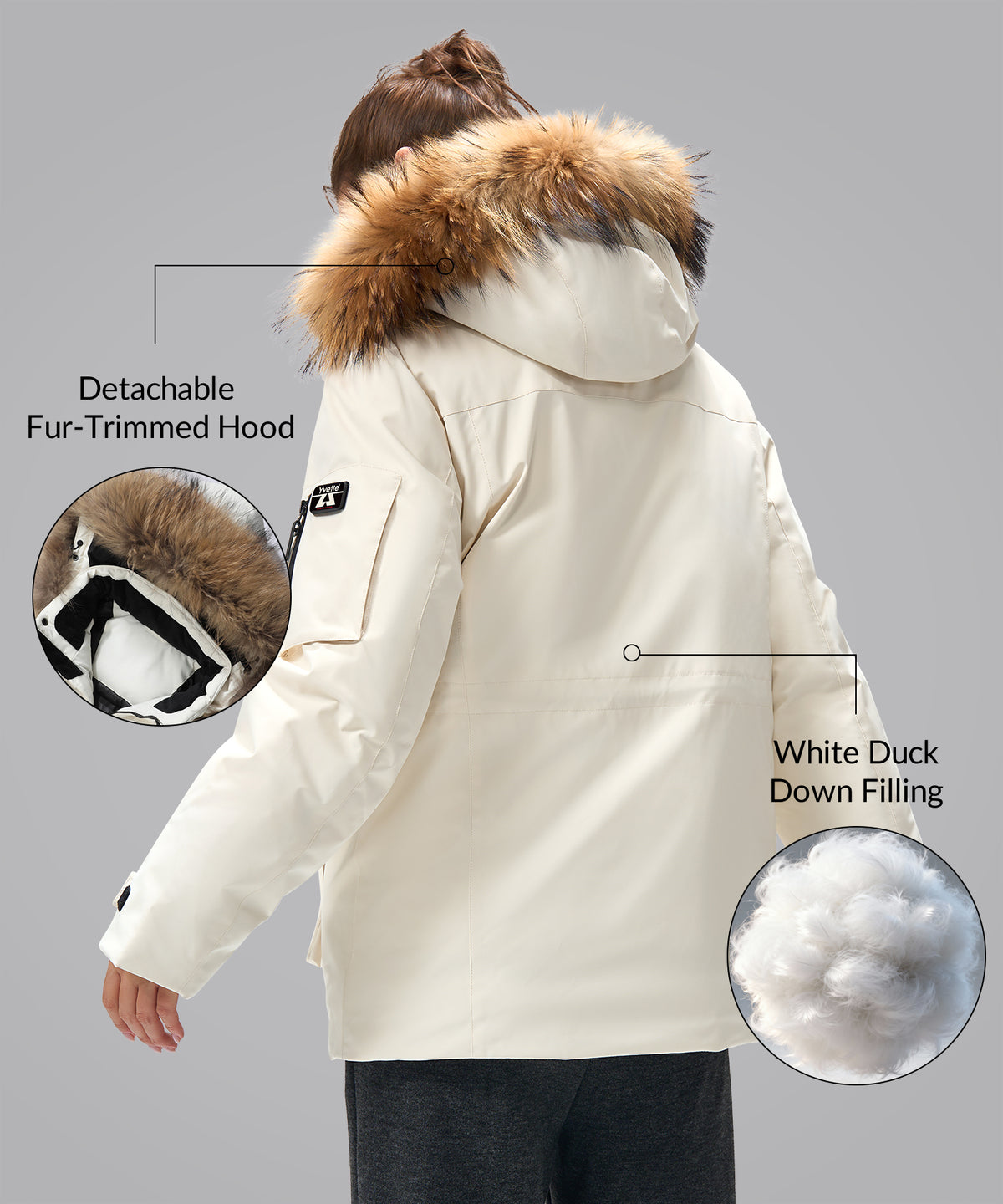 Anywhere Parka Daunenjacke mit mehreren Taschen | Isolierte Damenjacken