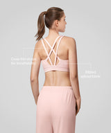Shift Cross Dünner Gerippter Yoga-BH | Leicht stützender Sport-BH für Damen