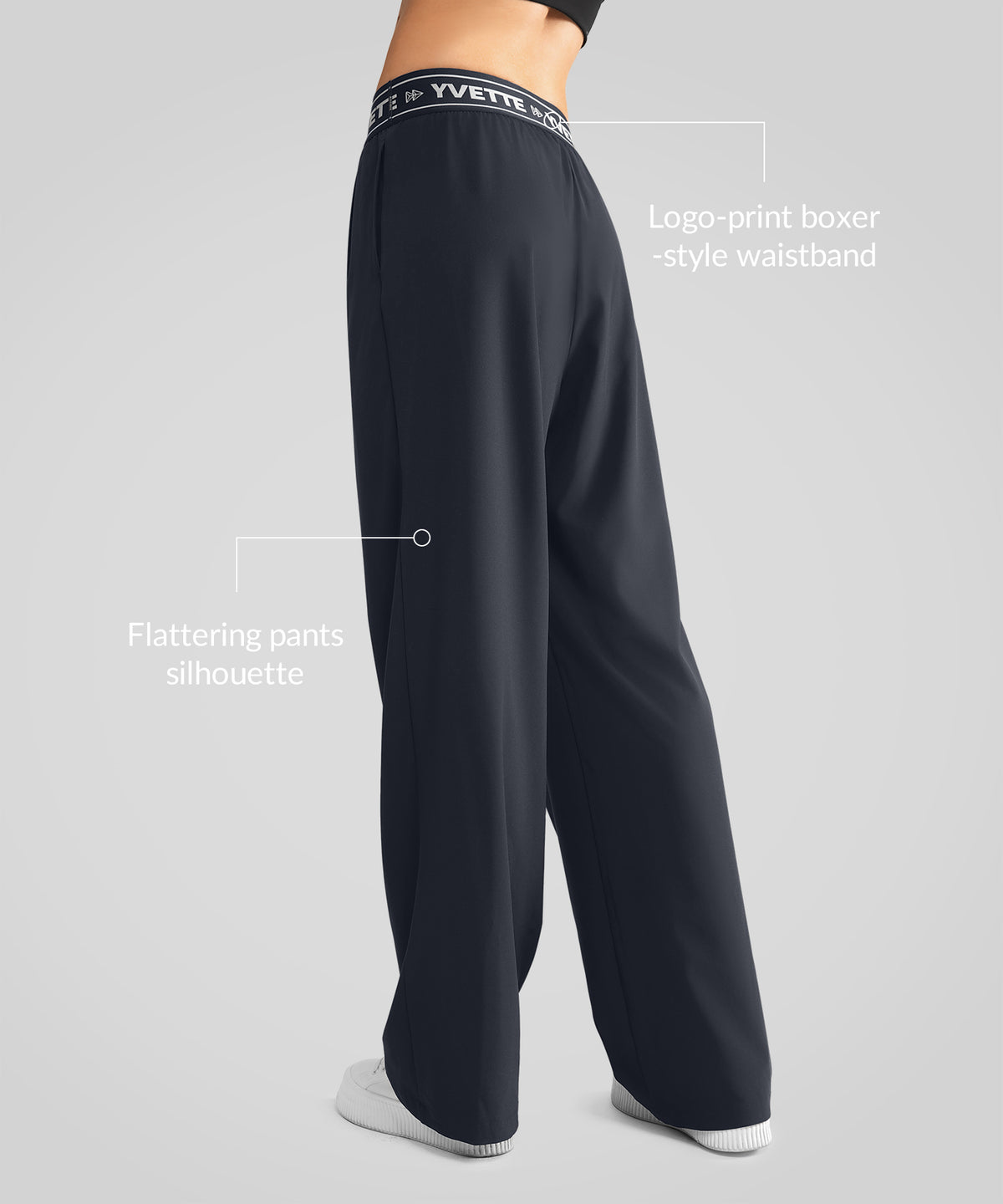 Shift™ Urban Letter Print Wide Leg Pants 27''| Women's Sports Pants