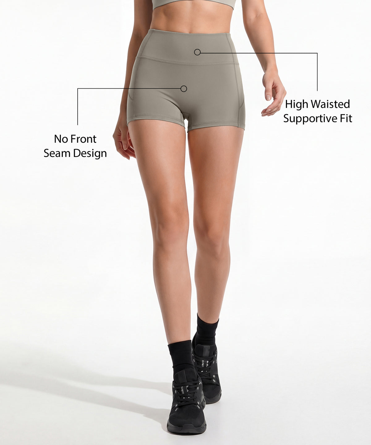 Shift™ High Rise Shorts With No Front Seam Design 2.5 Inches | Women's Yoga, Running & HIIT Shorts