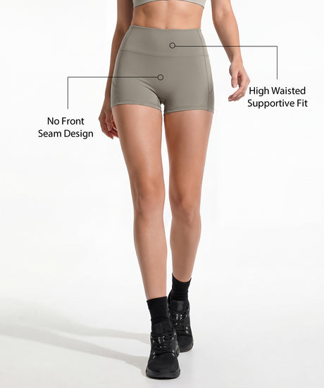 Shift™ High Rise Shorts With No Front Seam Design 2.5 Inches | Women's Yoga, Running & HIIT Shorts - image 2