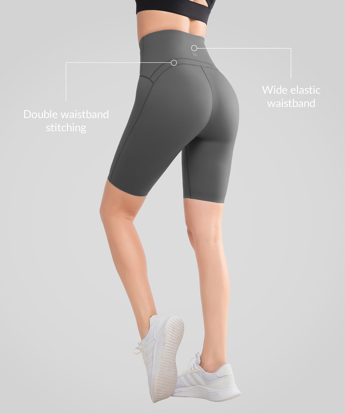 Shift™ Seamless No-slip High Waist Shorts 8"| Women's High Support Running Shorts