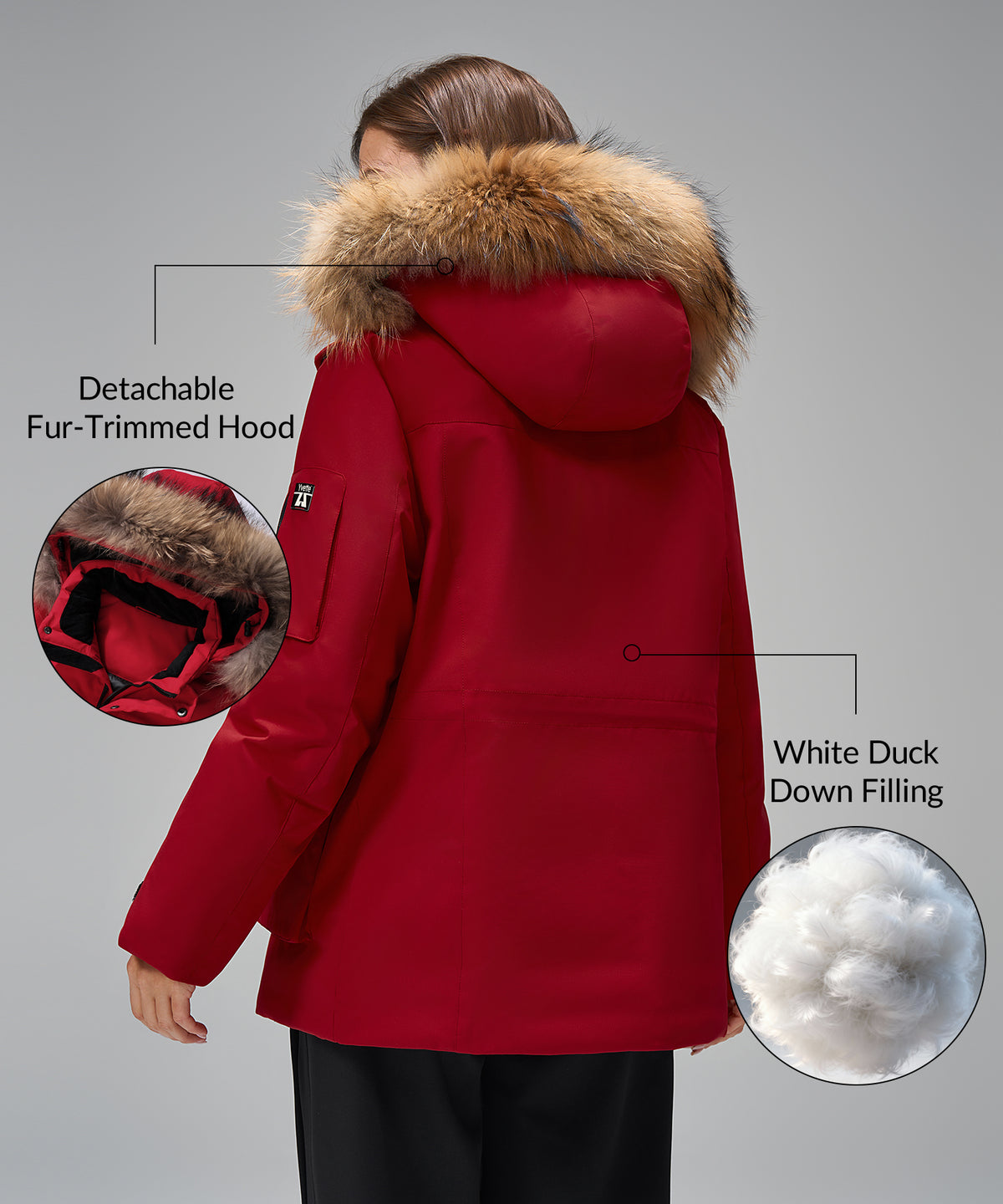 Anywhere Parka Daunenjacke mit mehreren Taschen | Isolierte Damenjacken