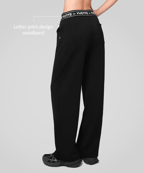 Shift™ Letter Print Fleece Lined Wide Leg Pants 27"| Women's Sports Pants - image 2