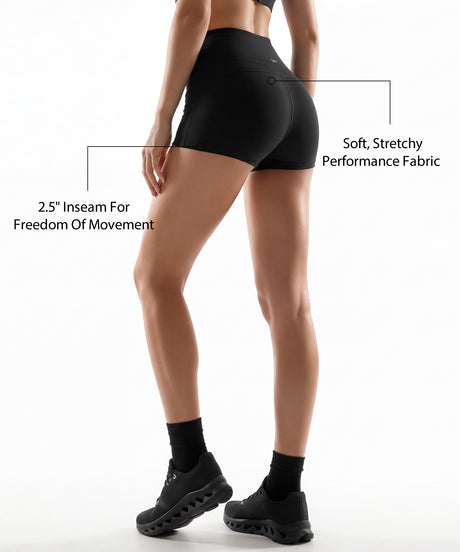 Shift™ High Rise Shorts With No Front Seam Design 2.5 Inches | Women's Yoga, Running & HIIT Shorts - image 2