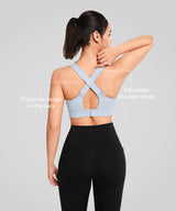 Reggiseno da corsa imbottito traspirante Power Cross Back | Reggiseno sportivo ad alto sostegno da donna
