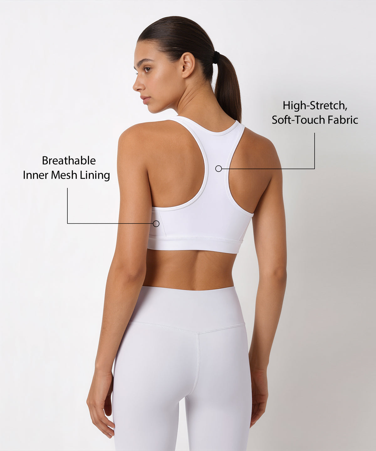 Shift™ Front Zip Sewn-in Pads Racerback Running Bra | Women's High Support Sports Bra