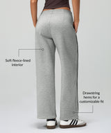 Pantalones ajustables Anywhere Cozy con forro polar de 73 cm | Pantalones deportivos para mujer
