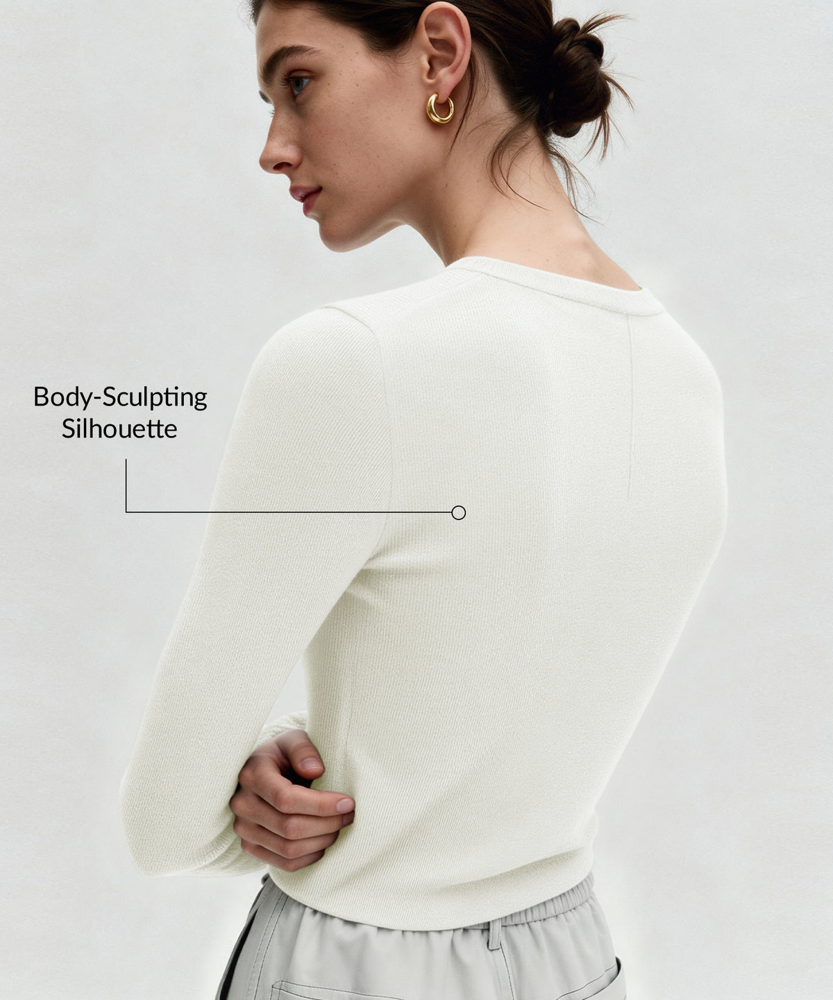 Lässiges Langarmhemd mit halber Knopfleiste für jeden Anlass | Damen-Langarmshirt