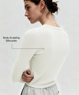 Lässiges Langarmhemd mit halber Knopfleiste für jeden Anlass | Damen-Langarmshirt