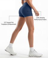 Shift™ High Rise Shorts With No Front Seam Design 2.5 Inches | Women's Yoga, Running & HIIT Shorts