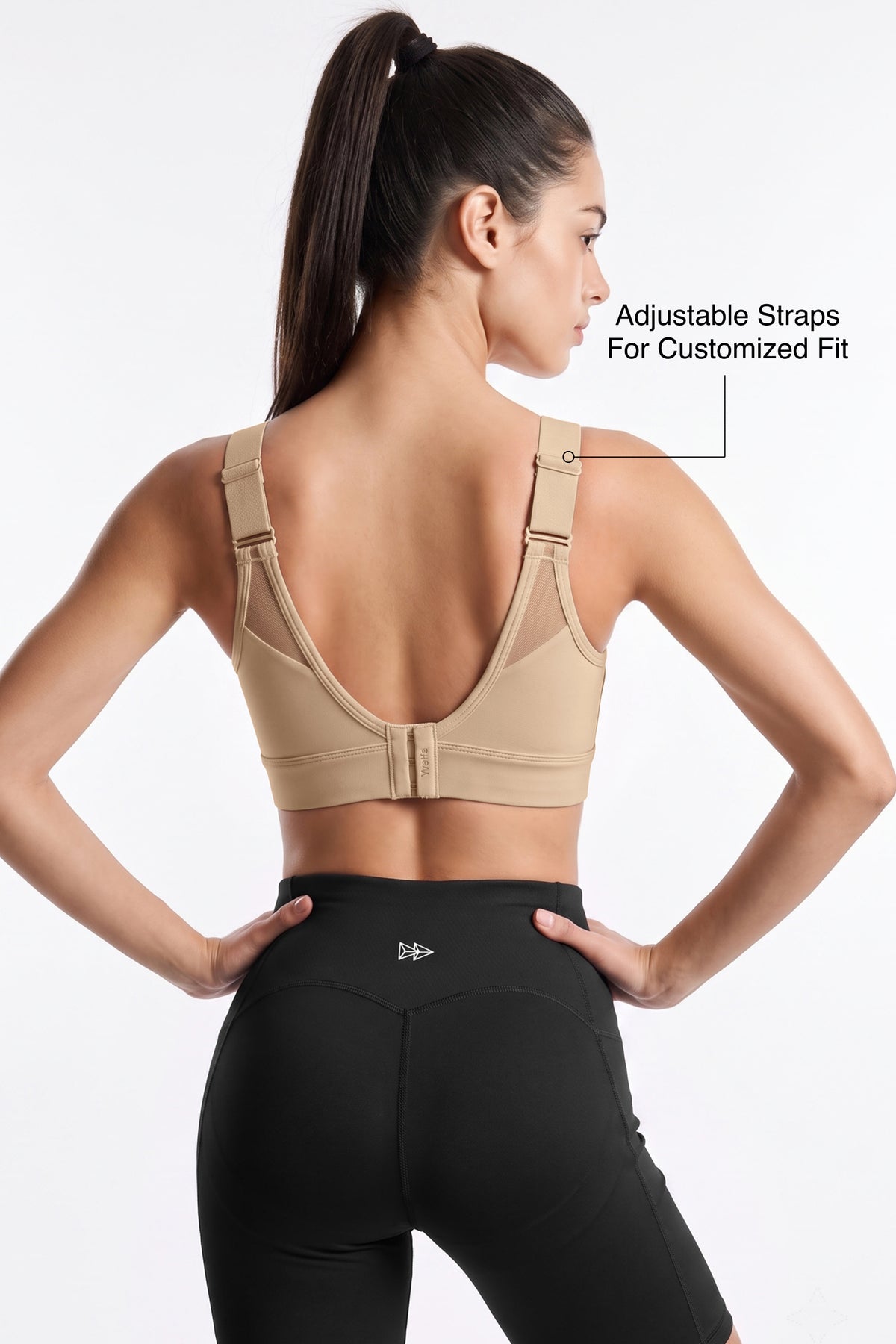 Shift™ Adjustable-Strap Front-Mesh Sports Bra | High-Impact Support for Running, HIIT, Yoga & Training