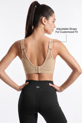 Shift™ Adjustable-Strap Front-Mesh Sports Bra | High-Impact Support for Running, HIIT, Yoga & Training