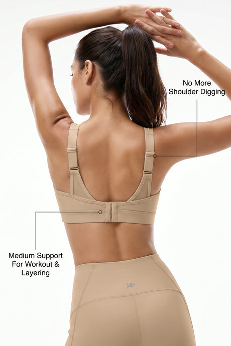 Shift™ Adjustable-Strap Sustainable Sports Bra | Medium Support with Breathable Mesh for Running, HIIT, Yoga & Training - image 44