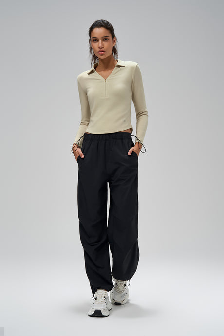 Anywhere™ Brushed Half-Zip Long Sleeve Crop Top | Women's Long Sleeve T-shirt - image 6