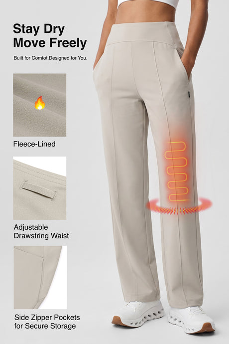 Shift™ Fleece-Lined Thermal Stretch Pants with Pockets  | Women's Sports Pants - image 7