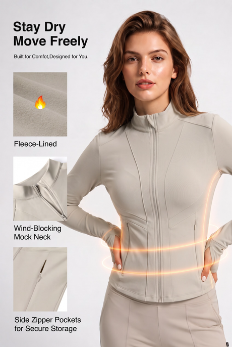 Shift™ Fleece-Lined Thermal Stretch Jacket – Water-Resistant Full-Zip | Women's Sports Jacket - image 7