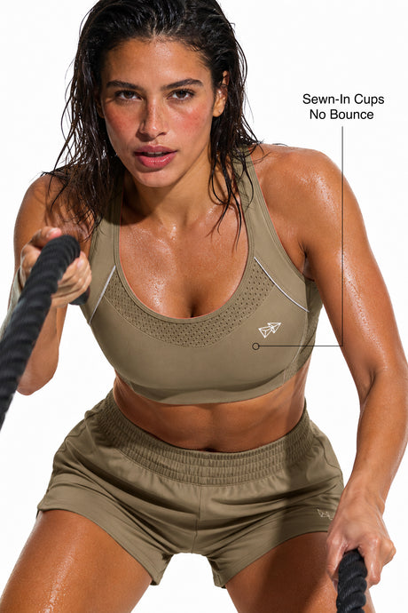 Sculpt™ Racerback Full-Coverage Breathable Sports Bra | High Support with Bounce Control & Mesh for Running, HIIT & Training - image 57