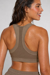 Enfold™ Front-Zip Breathable Racerback Sports Bra | High-Impact Support for Running, HIIT & Training