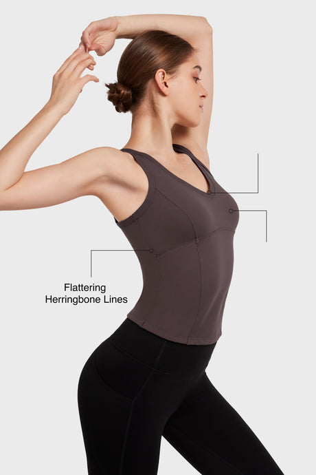 Anywhere™ V-Neck Sewn-In Pads Daily Tank | Women's Sports Tank - image 9