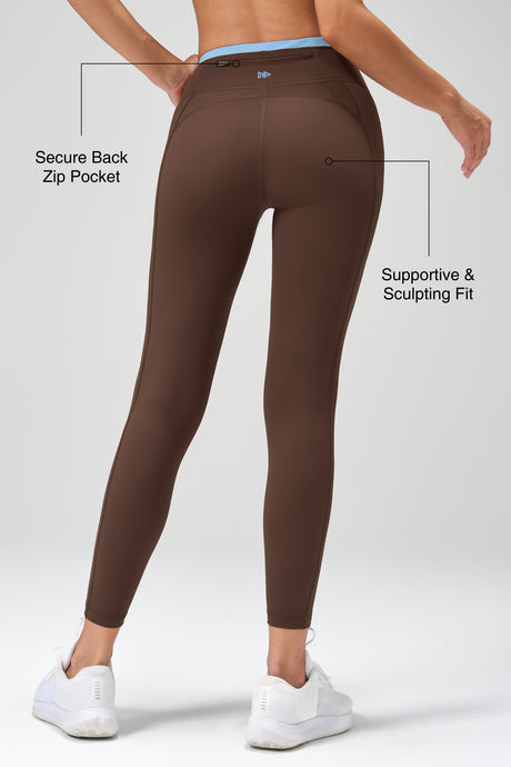 High Waist Pocket Fitness Gym Leggings 25 Inch| Women's High Support Leggings - image 3