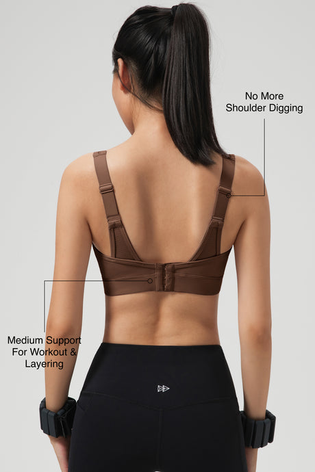 Shift™ Adjustable-Strap Sustainable Sports Bra | Medium Support with Breathable Mesh for Running, HIIT, Yoga & Training - image 32