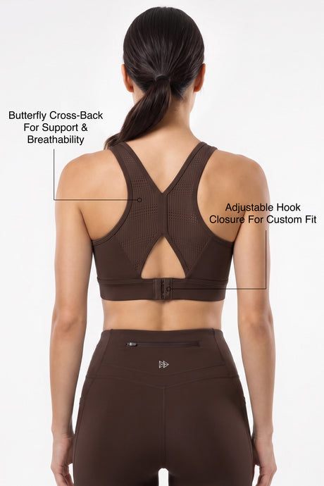Power™ Breathable Panel With Adjustable Support Sports Bra | High Support for Running, HIIT & Training - image 15
