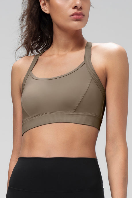 Shift™ Ribbed Sewn-in Pads Racerback Running Bra | Women's High Support Sports Bra - image 6