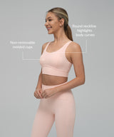 Anywhere Side Mesh Doppelträger-Yoga-BH | Leicht stützender Sport-BH für Damen