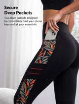 Echo™ High-Waisted Print Running Leggings 26" | Women's High Support Leggings