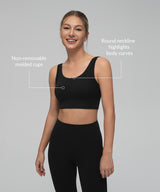 Anywhere Side Mesh Doppelträger-Yoga-BH | Leicht stützender Sport-BH für Damen