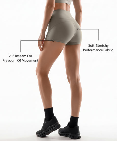 Shift™ High Rise Shorts With No Front Seam Design 2.5 Inches | Women's Yoga, Running & HIIT Shorts - image 3