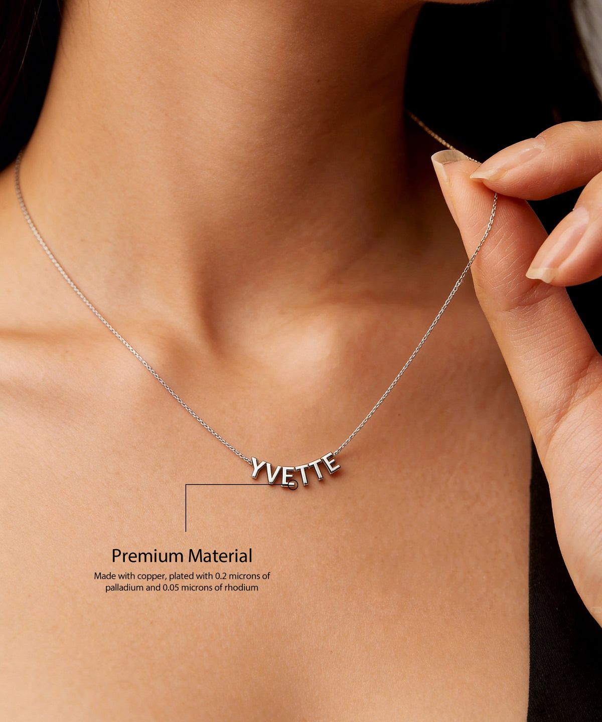 Yvette Premium Brand Logo Cross Sports Necklace