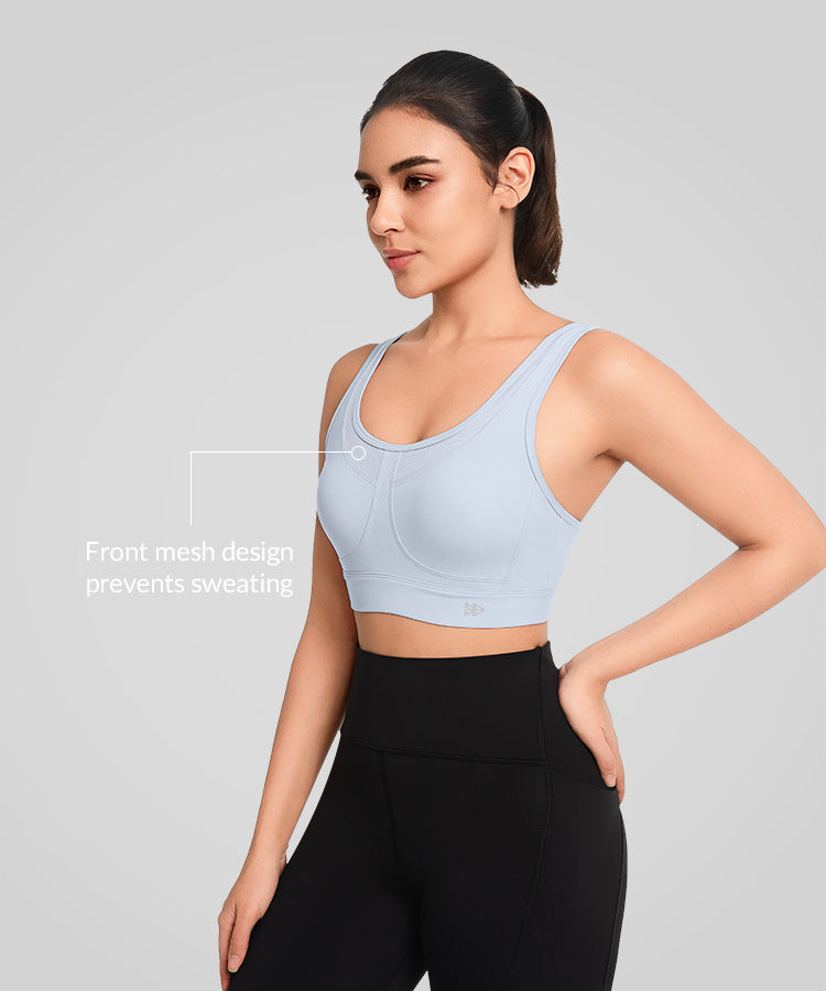 Reggiseno da corsa imbottito traspirante Power Cross Back | Reggiseno sportivo ad alto sostegno da donna