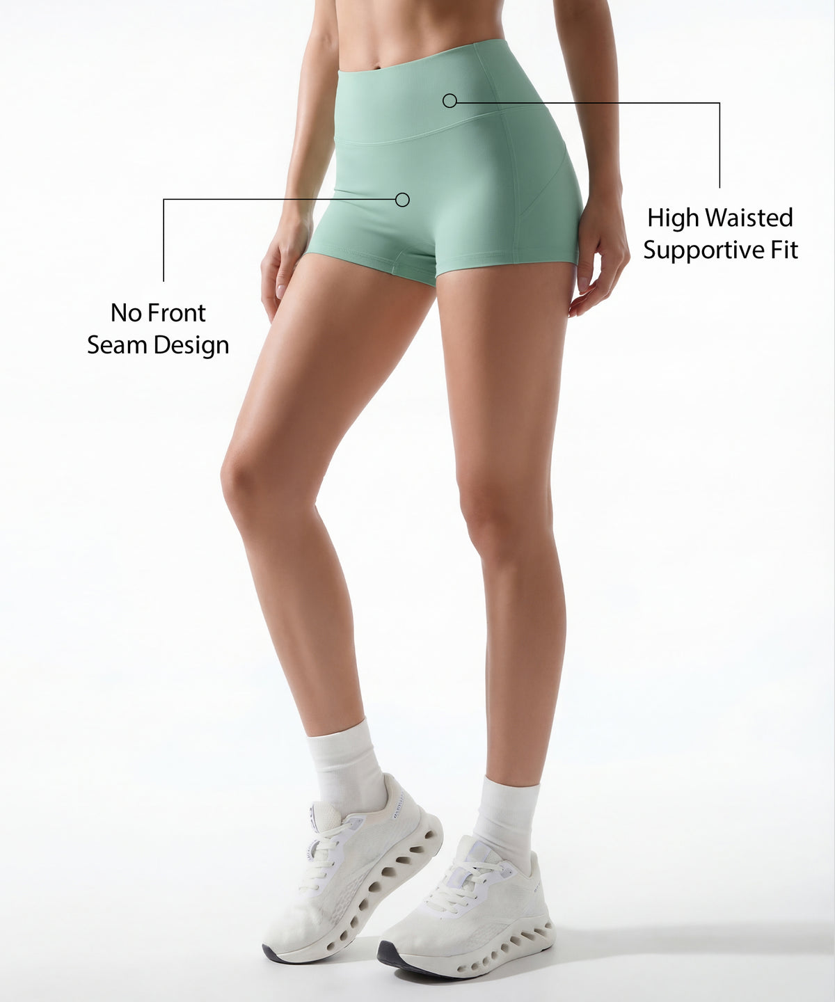 Shift™ High Rise Shorts With No Front Seam Design 2.5 Inches | Women's Yoga, Running & HIIT Shorts