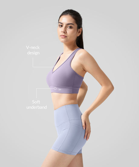 Anywhere™ V-neck New-style Racerback Yoga Bra| Women's Light Support Sports Bra - image 3