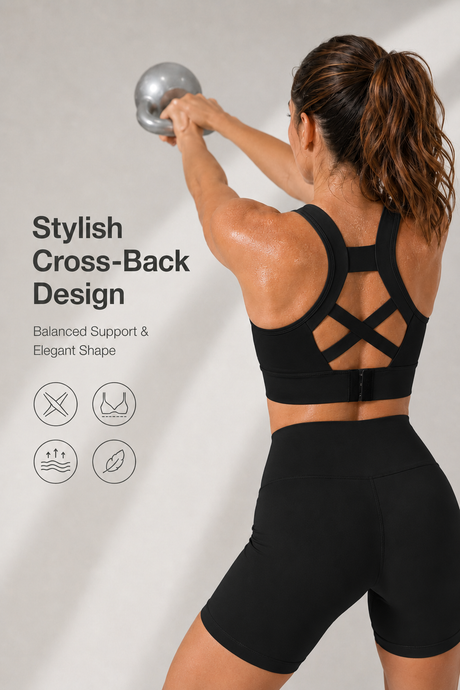 Reggiseno da corsa sportivo Echo Natural Shine con schiena scoperta | Reggiseno sportivo ad alto sostegno da donna - image 3