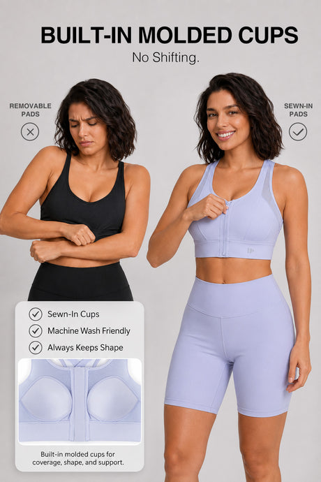 Power™ Cross Racerback Running Bra | Women's High Support Sports Bra - image 3