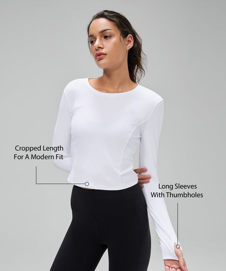 Anywhere™ Lightweight Drawstring Long sleeves Yoga Tee| Women's Sports T-shirt - image 3