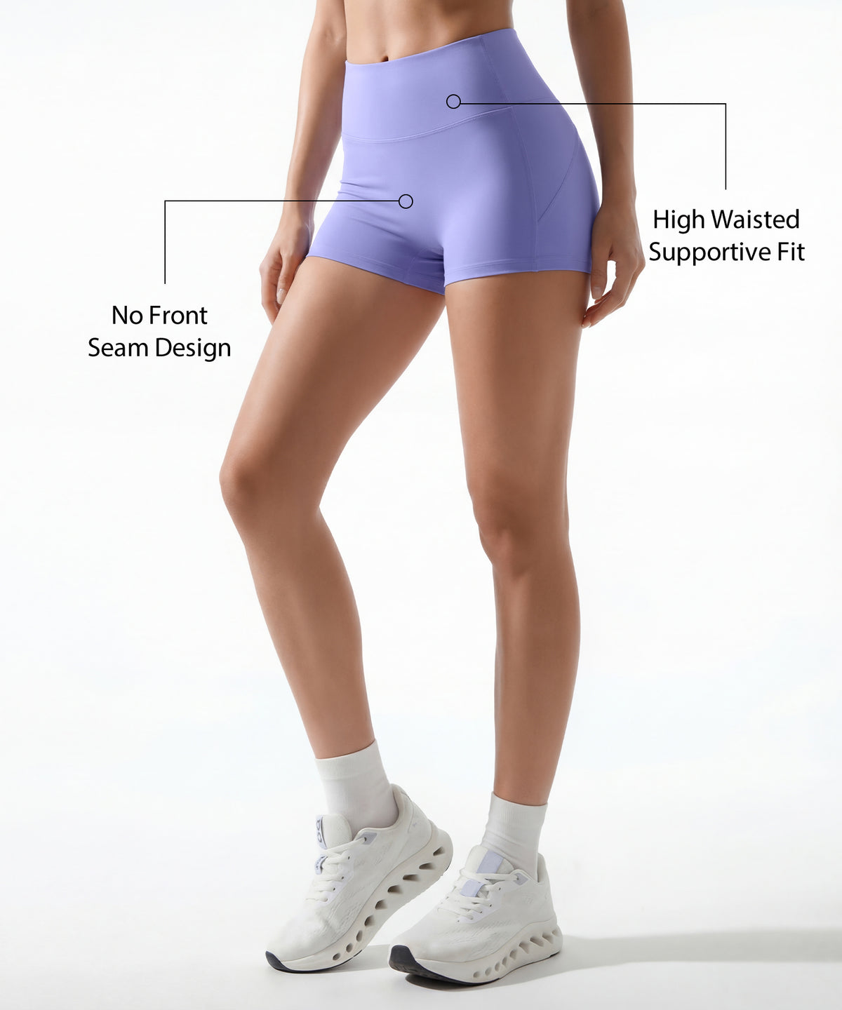 Shift™ High Rise Shorts With No Front Seam Design 2.5 Inches | Women's Yoga, Running & HIIT Shorts