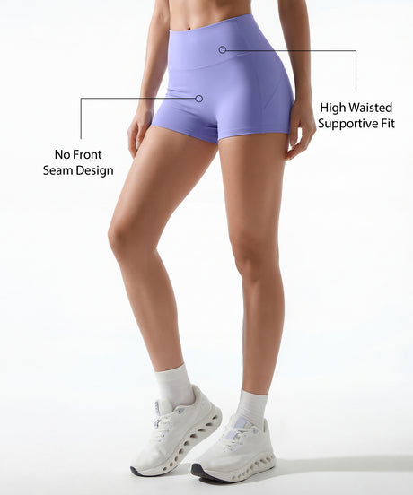 Shift™ High Rise Shorts With No Front Seam Design 2.5 Inches | Women's Yoga, Running & HIIT Shorts - image 3
