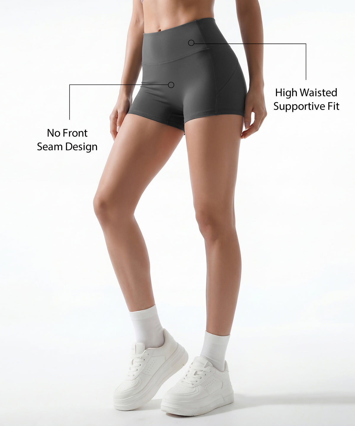 Shift™ High Rise Shorts With No Front Seam Design 2.5 Inches | Women's Yoga, Running & HIIT Shorts