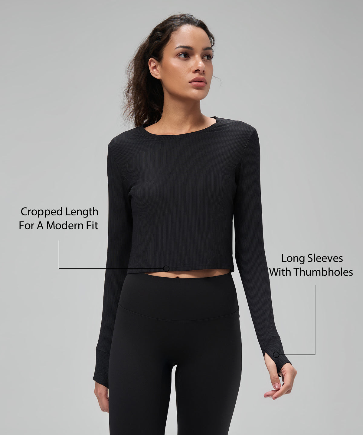 Anywhere™ Lightweight Drawstring Long sleeves Yoga Tee| Women's Sports T-shirt