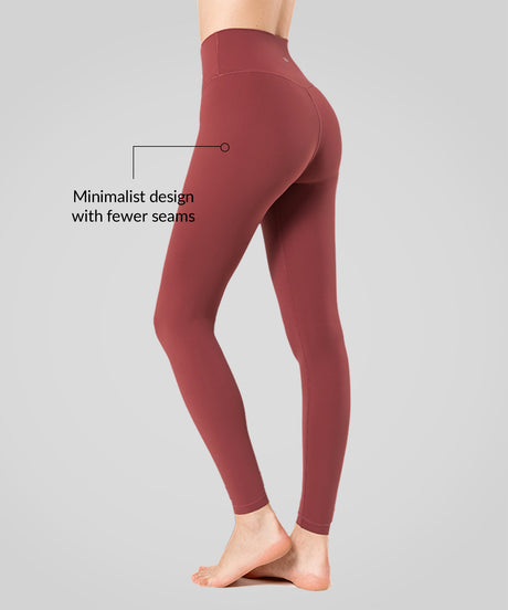 Sömlösa, stretchiga yogaleggings med hög midja | Lätta stödleggings för kvinnor - image 2