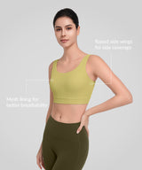 Shift™ Ribbed Deep U Back Padded Yoga Bra | Women's Light Support Sports Bra