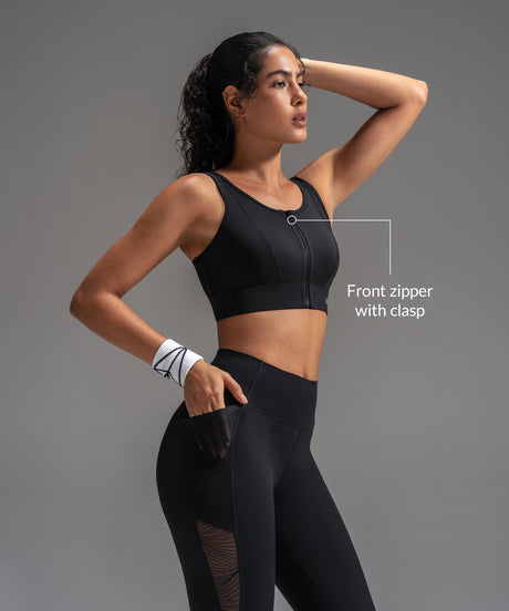 Sujetador deportivo de malla Power Mesh con escote en forma de corazón y espalda | Sujetador deportivo de alta sujeción para mujer - image 3