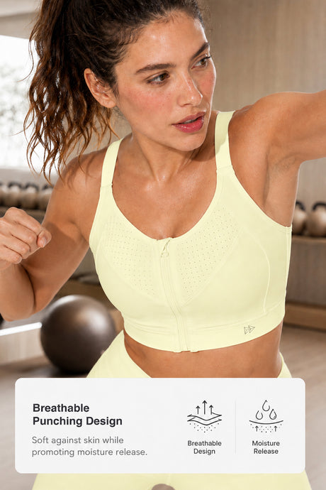 Power Zip Verstellbare Träger Gepolsterter Lauf-BH | Damen Sport-BH mit starkem Halt - image 31