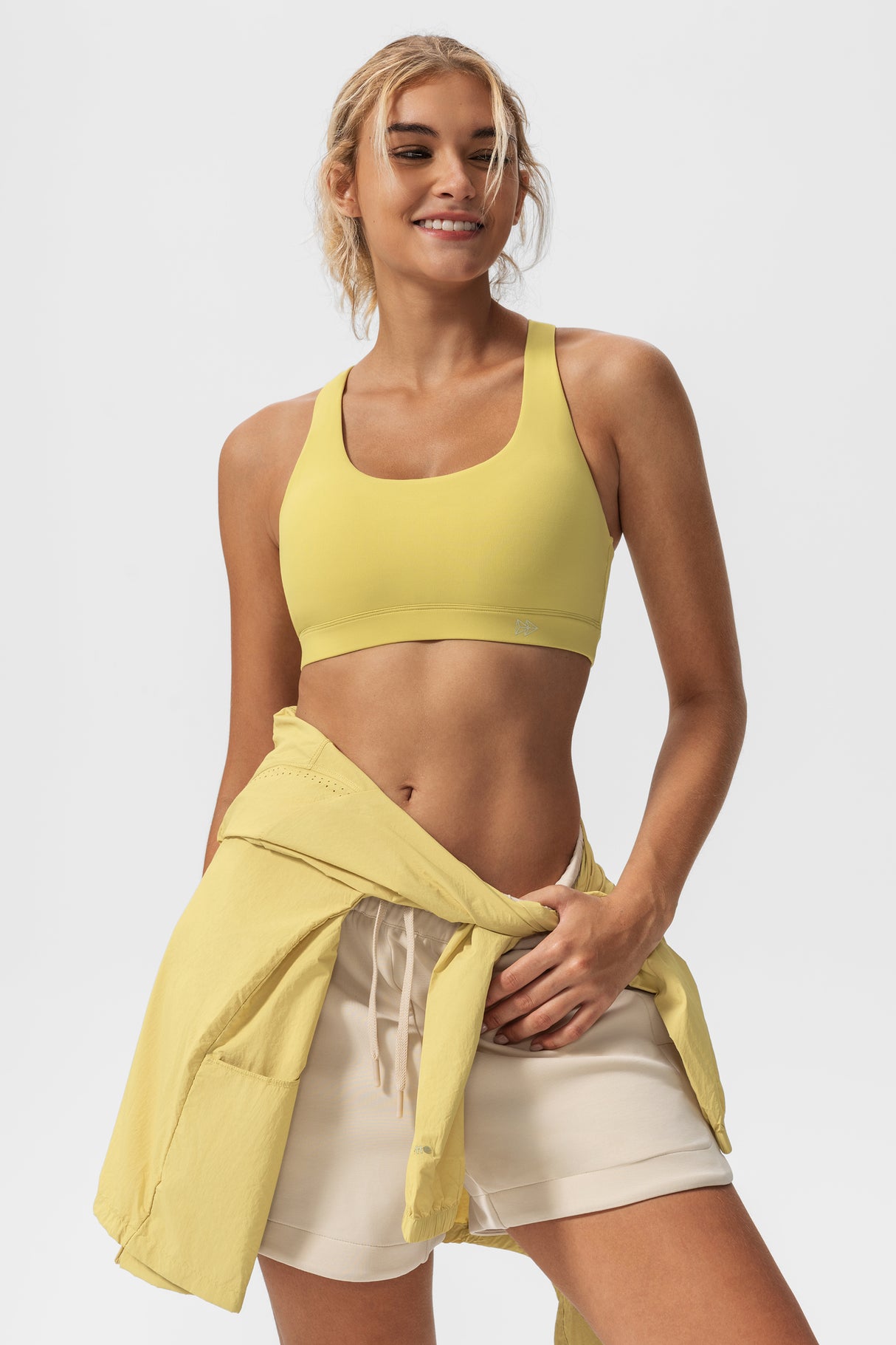 Shift™ Scoop Neckline Cross Back Padded Yoga Bra | Women's Light Support Sports Bra
